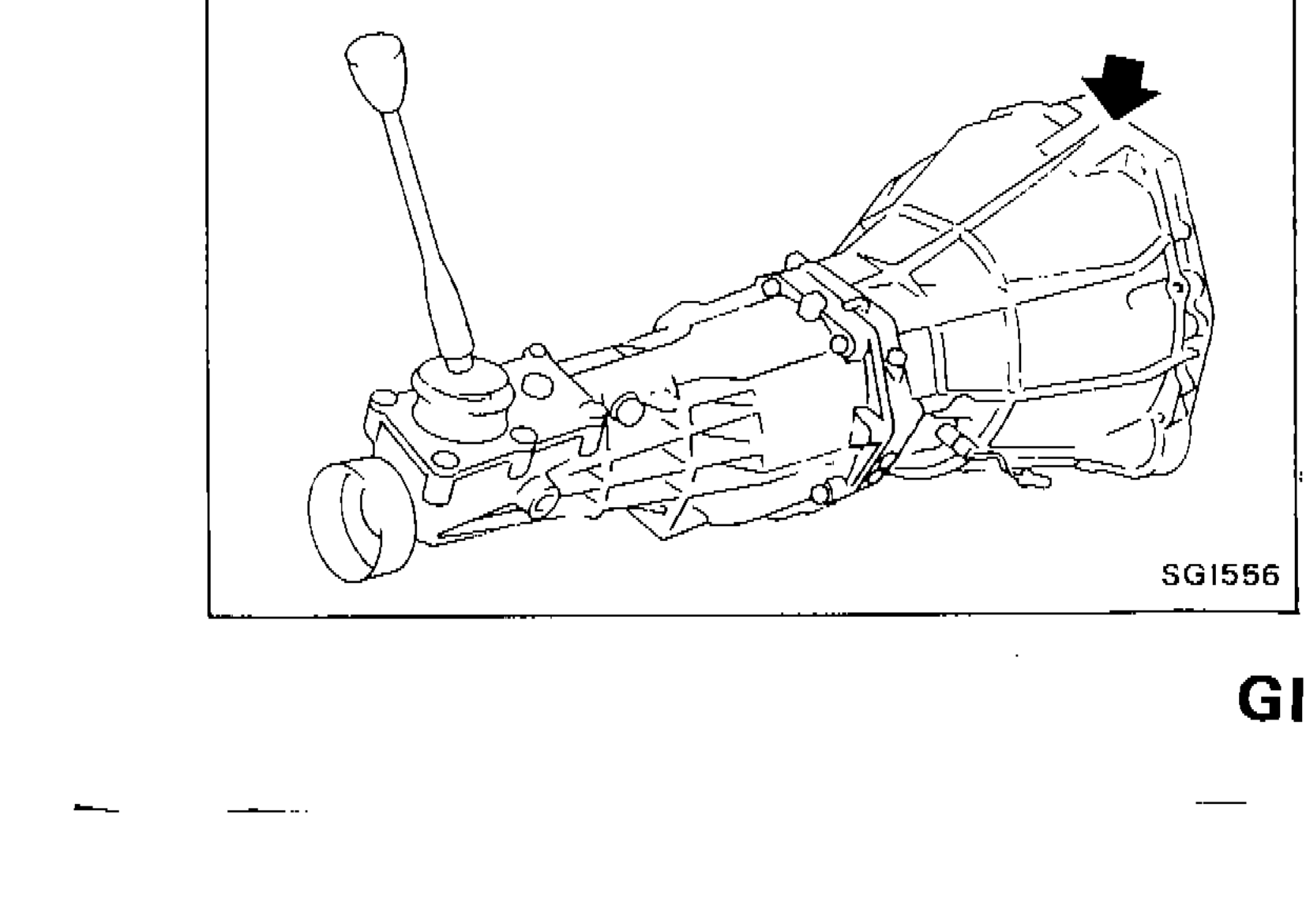FS5W71C manual transmission with arrow indicating transmission number location