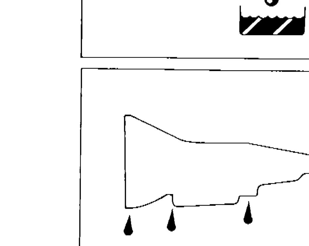 A/T fluid leakage check diagram showing underside of transmission with fluid drip points indicated