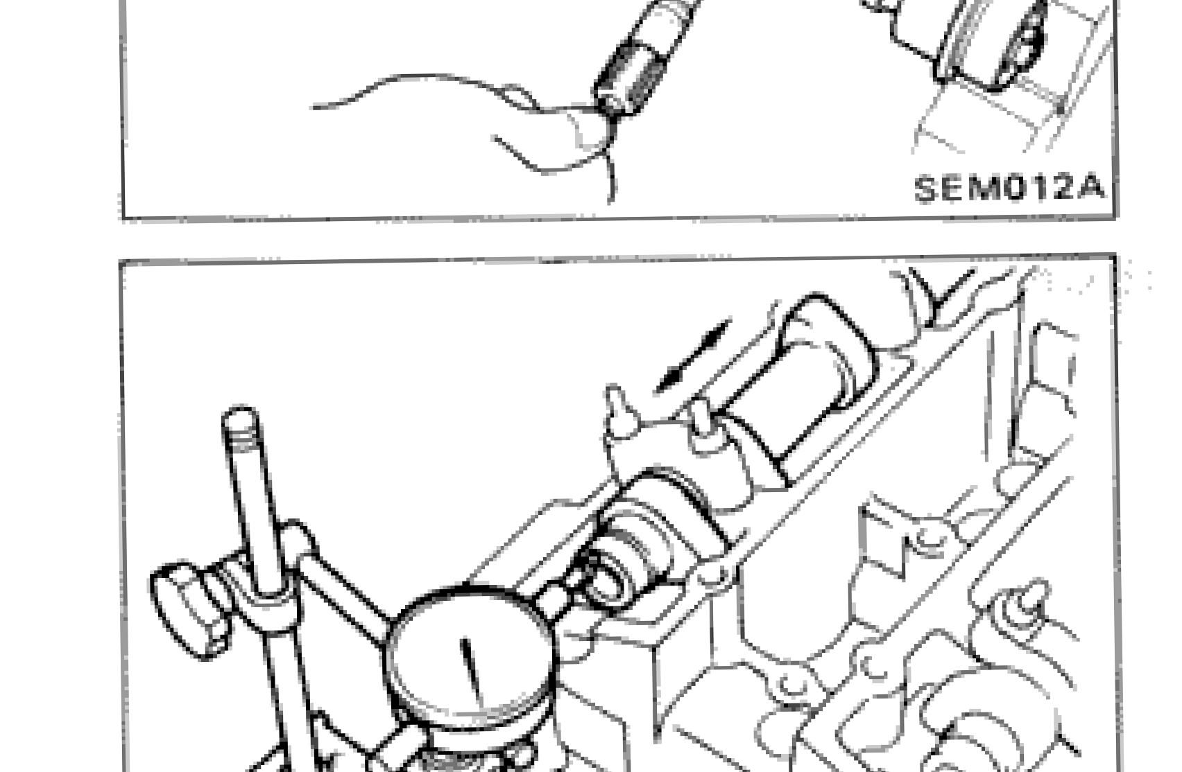 Measuring camshaft end play with a dial indicator gauge