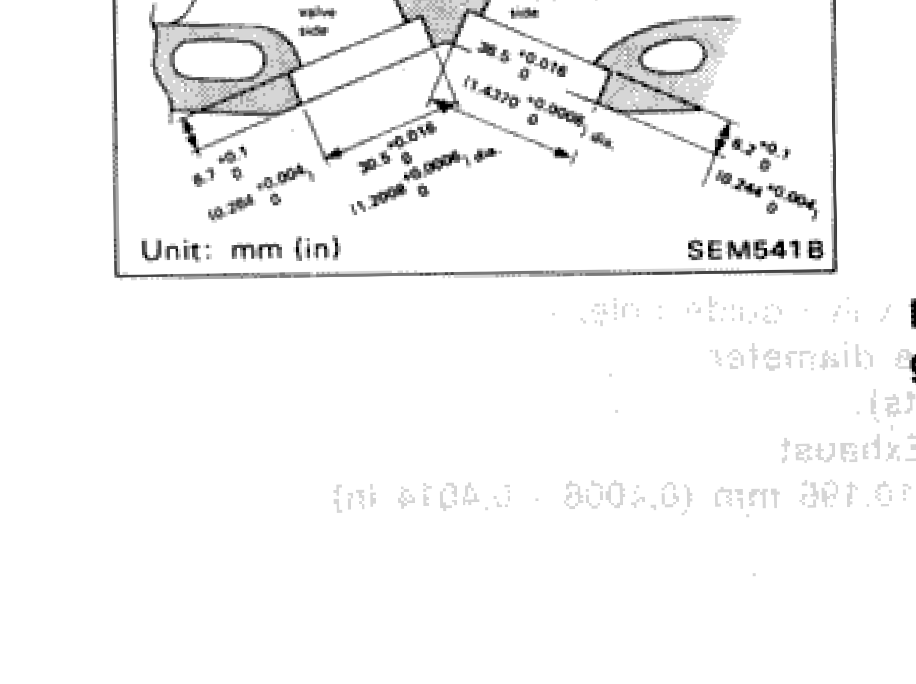 Valve seat diagram showing intake and exhaust valve seat dimensions with oversize measurements