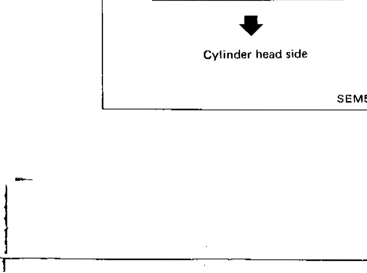 Cylinder head bolt washer direction diagram showing washer orientation relative to cylinder head side