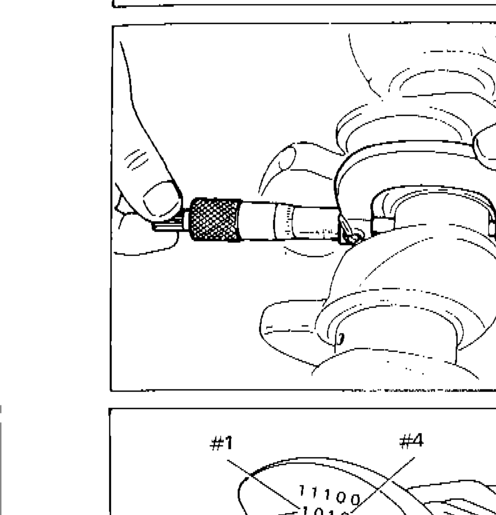 Measuring outer diameter of crankshaft pin journal with micrometer