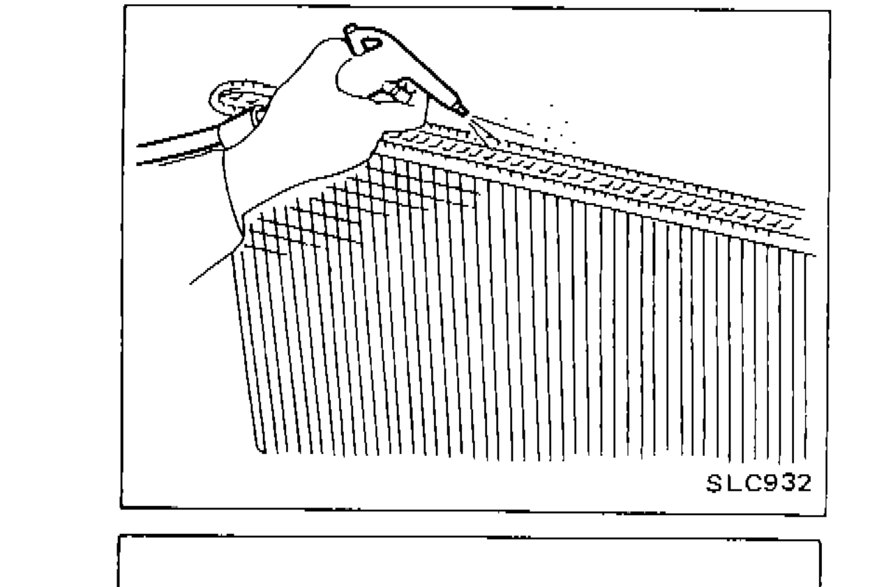 Hand cleaning the contact portion of the radiator tank