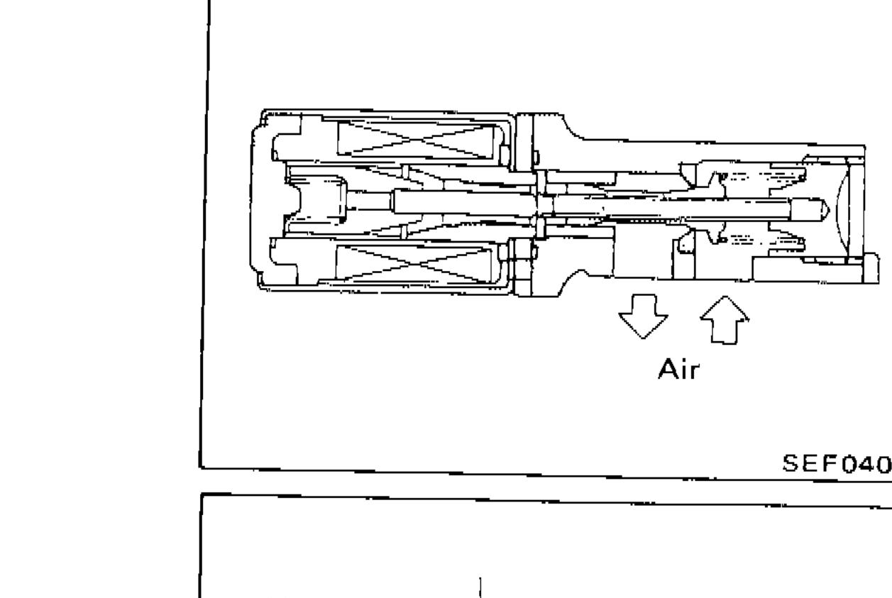 Auxiliary Air Control (A.A.C.) Valve cross-section diagram showing air flow arrows