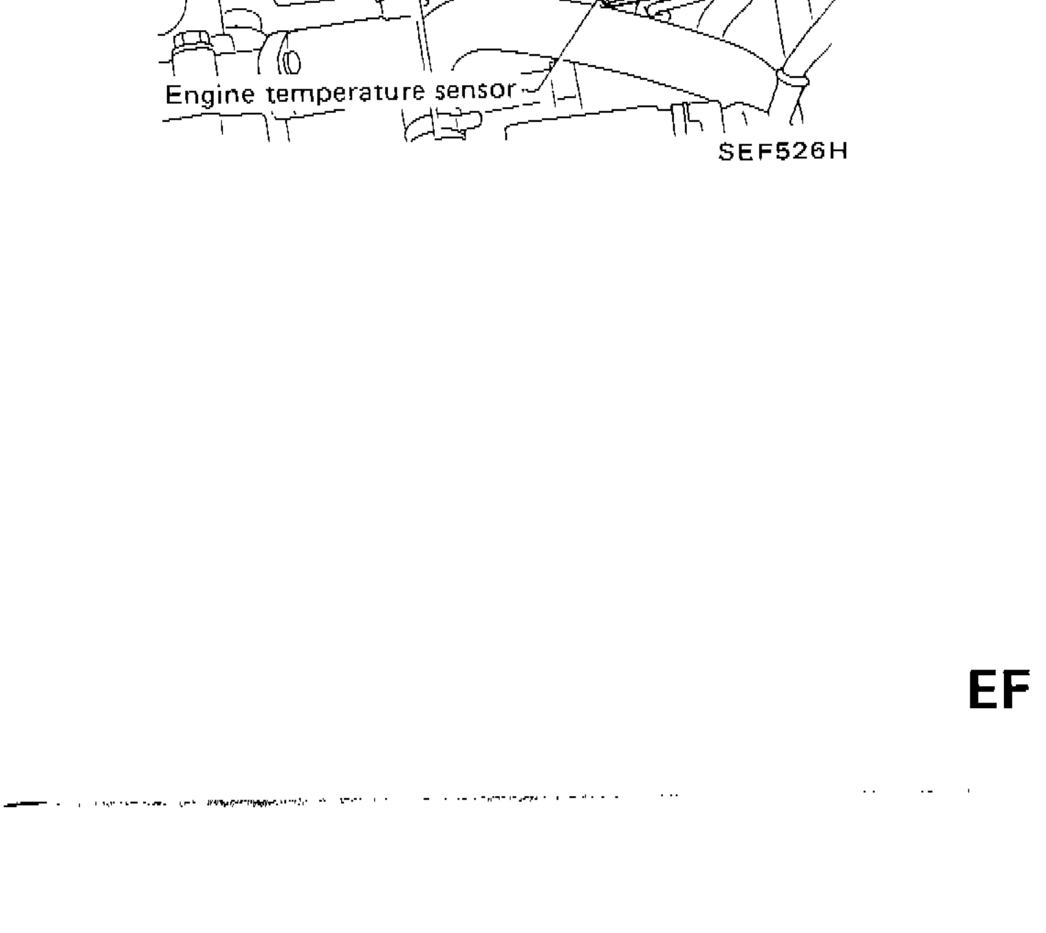 Photograph showing the physical location of the Engine Temperature Sensor on the engine.