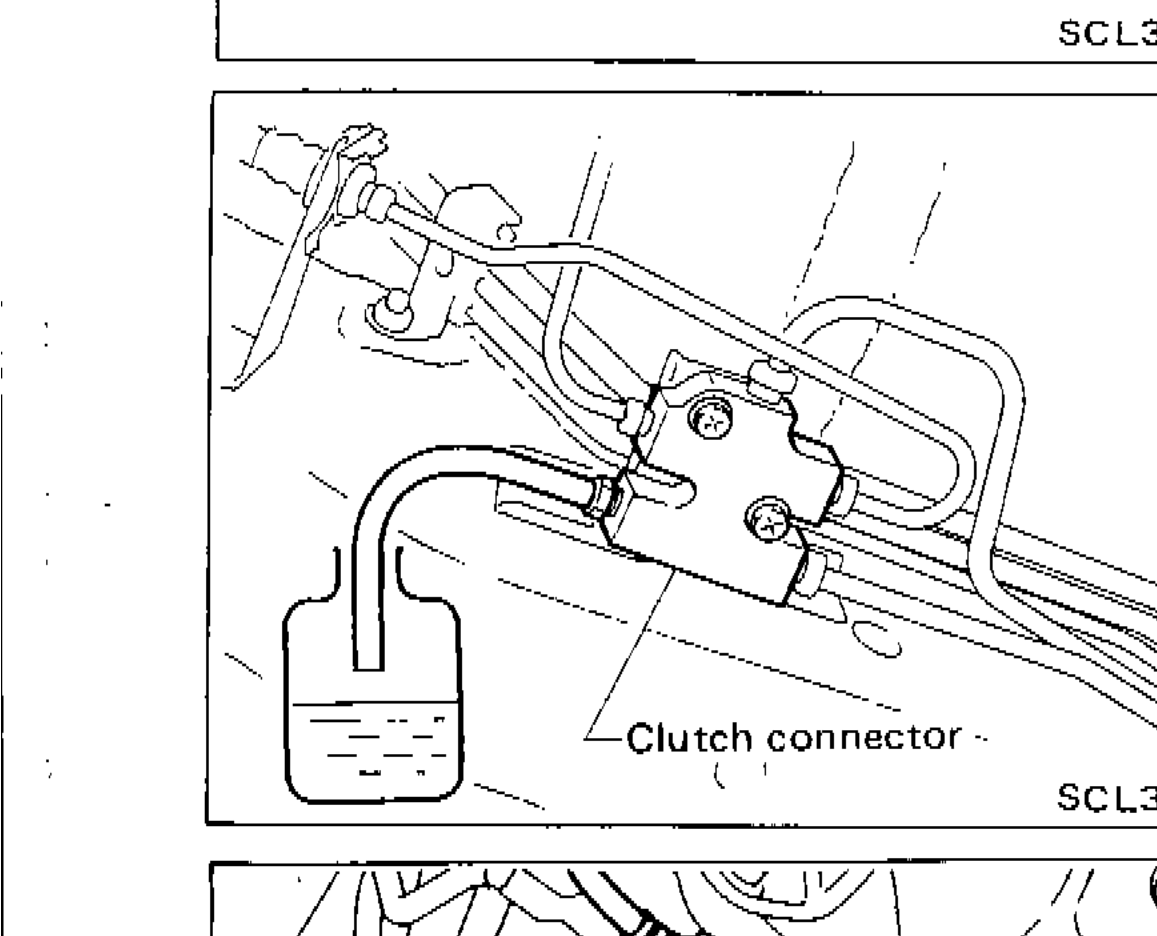 Photo showing clutch connector location