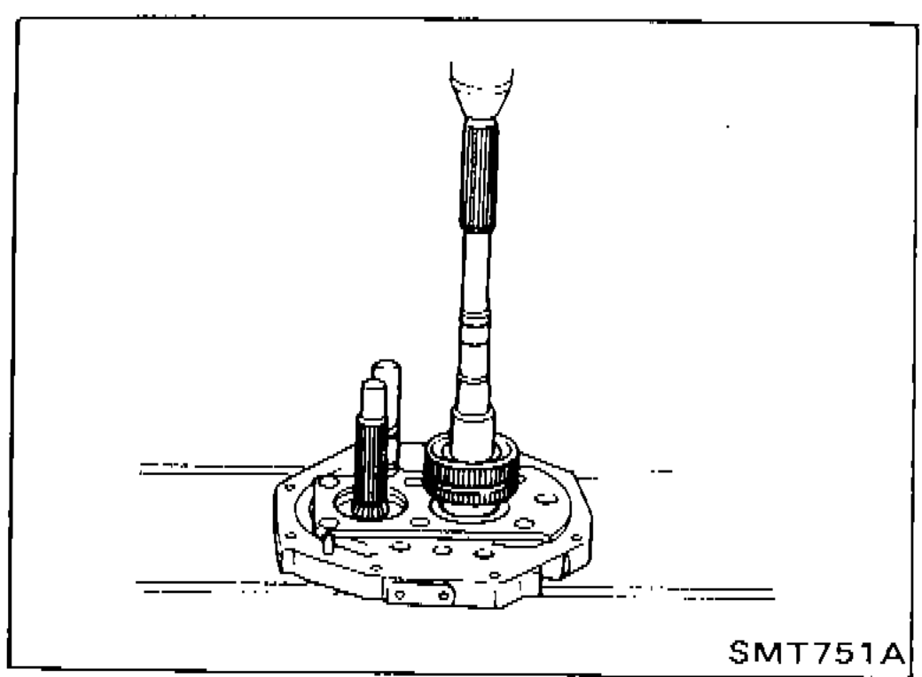 Pressing out mainshaft and counter gear alternately