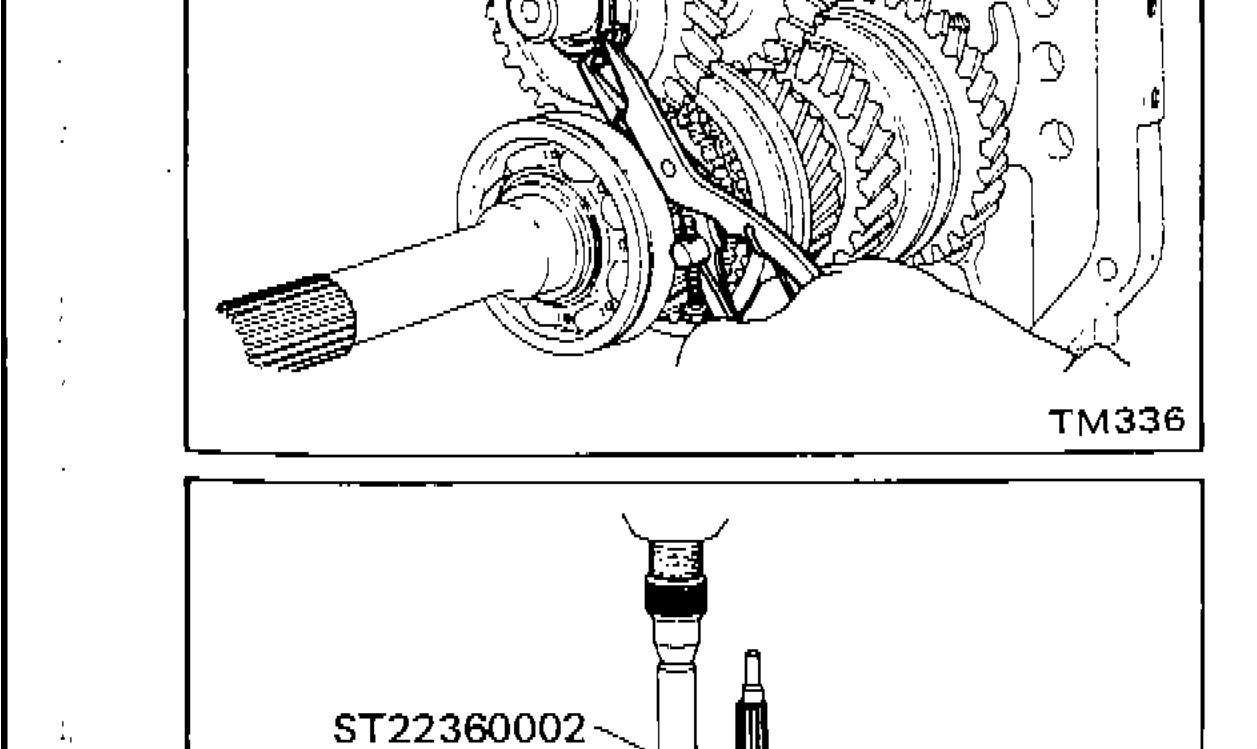 Counter drive gear snap ring installed in gear assembly