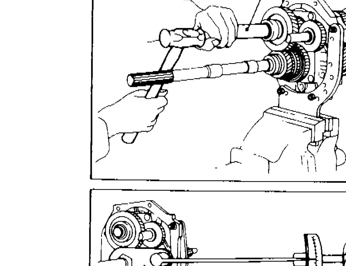 Installation of countershaft rear end bearing using tool ST22360002