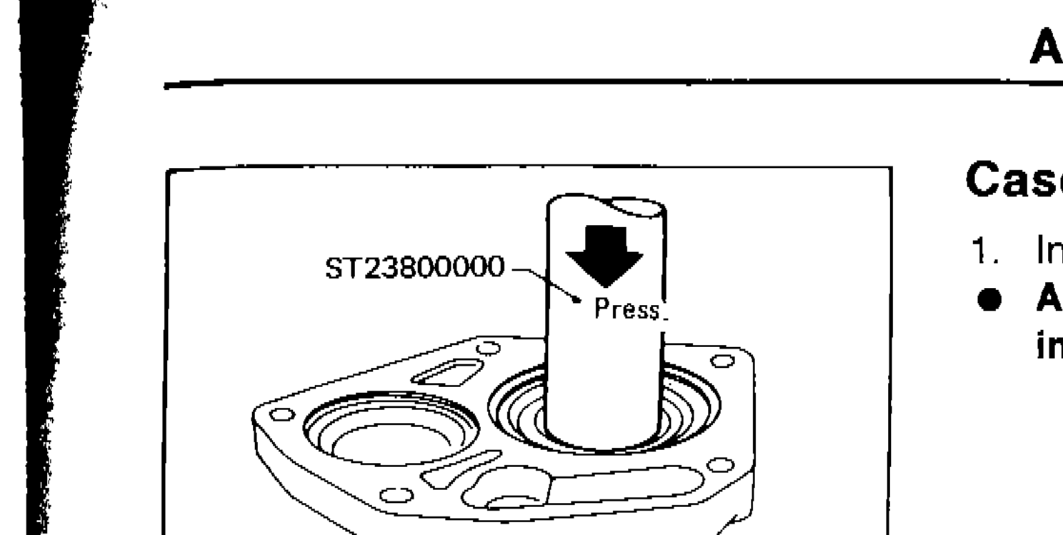 ST23800000 tool pressing front cover oil seal into front cover