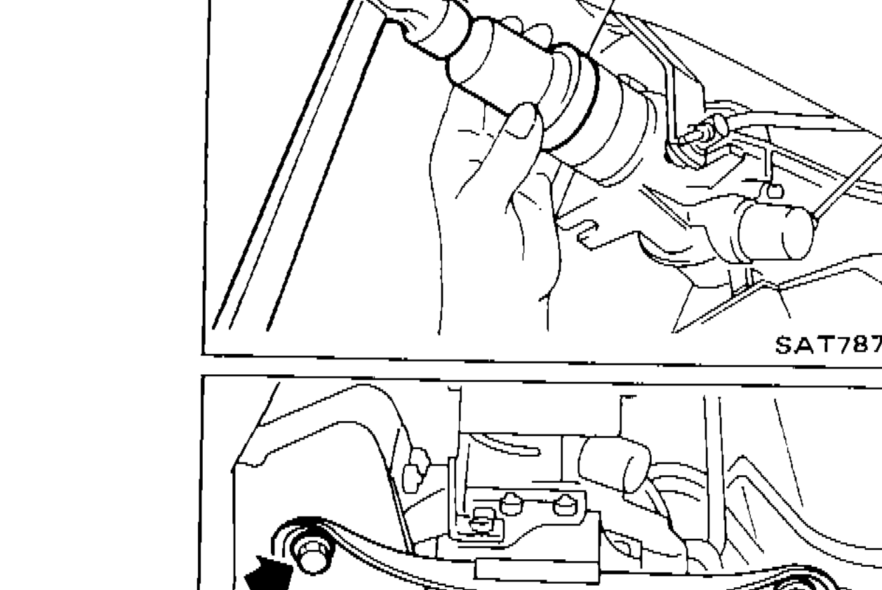 Illustration showing installation of rear oil seal using special tool ST33200000