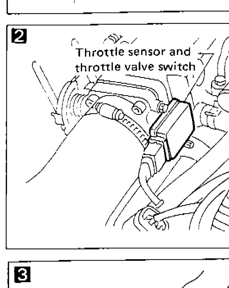 Throttle sensor and throttle valve switch location on engine