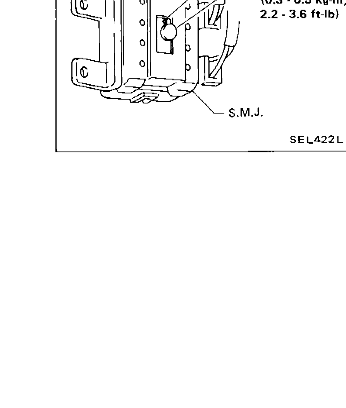 Illustration of S.M.J. unit showing 'Full-tight' mark location and torque specification callout for retaining bolts