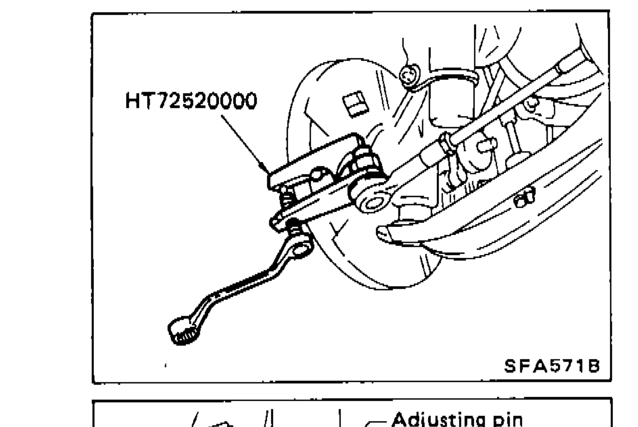 Tie-rod ball joint and lower ball joint removal using special tool HT72520000