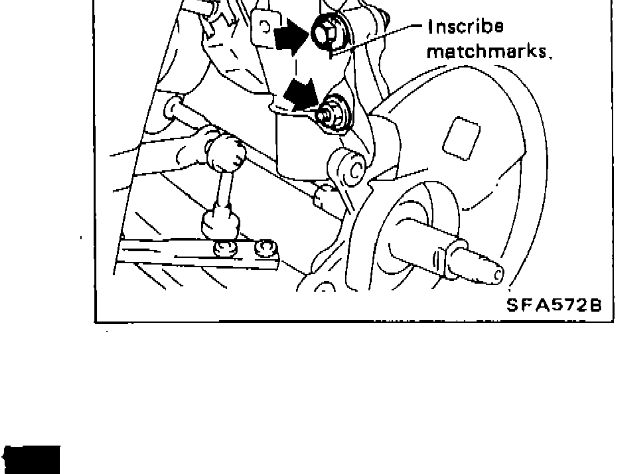 Adjusting pin location with matchmarks inscribed before removal of bolts and nuts