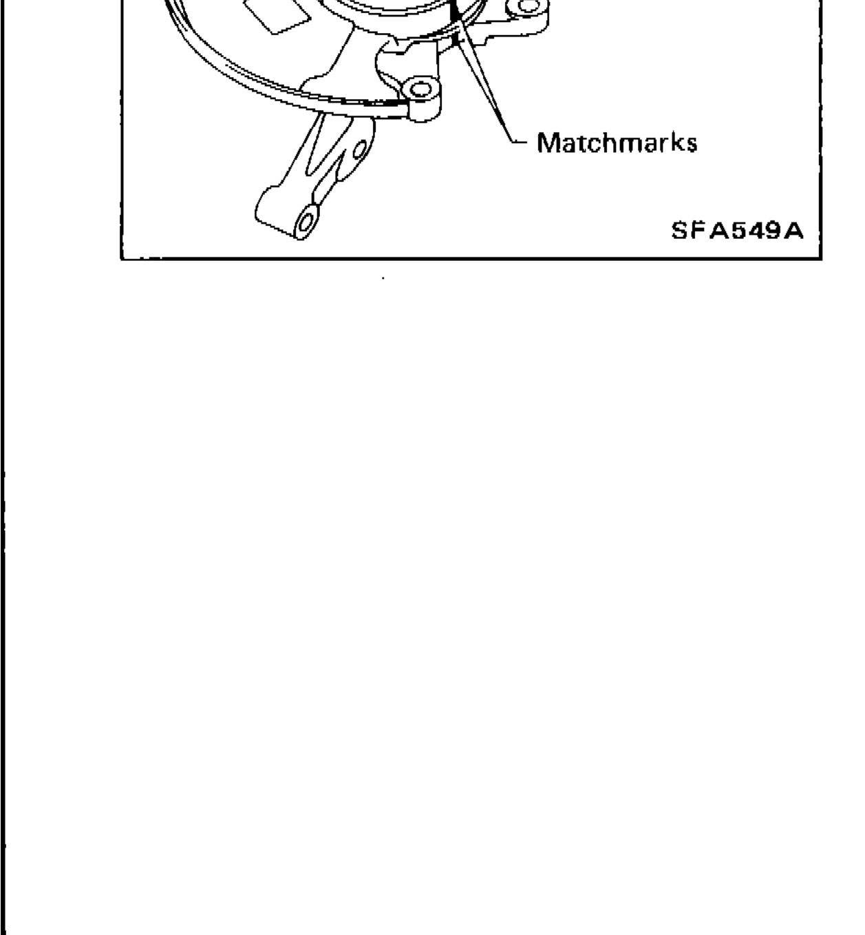 Illustration showing installation of baffle plate using a suitable tool and copper hammer, with matchmarks aligned.