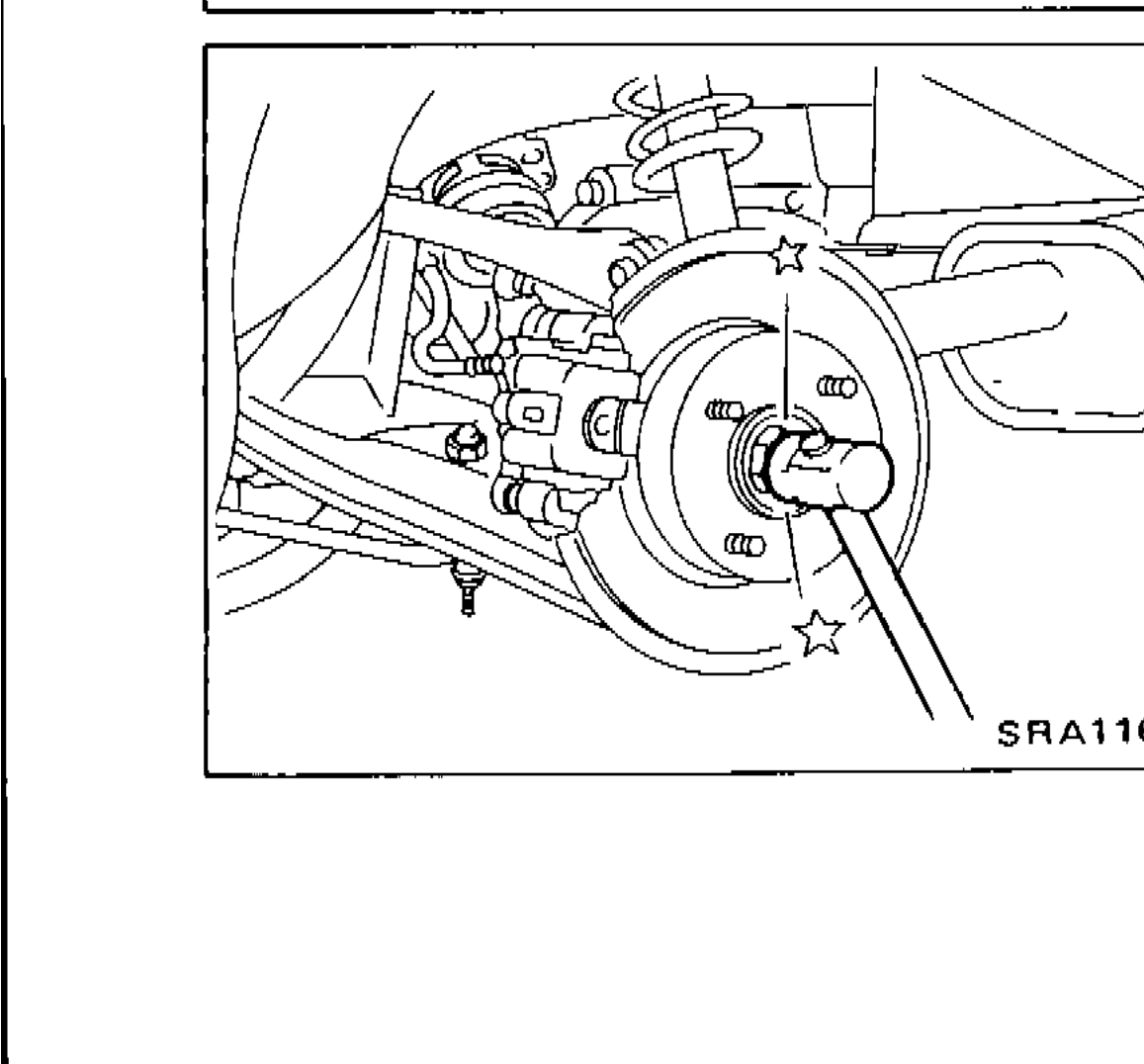 Photo showing wheel side of drive shaft removal at hub
