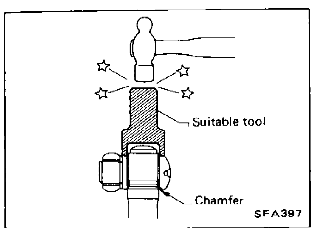 Suitable tool press-fitting the spider assembly onto the shaft, with serration chamfer facing the shaft.