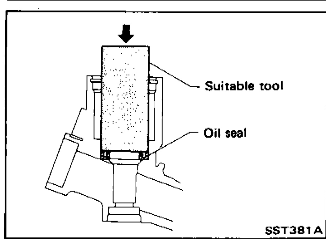 Rack assembled in gear housing with measurement length L marked at both tie-rod ends to set the rack to neutral position.