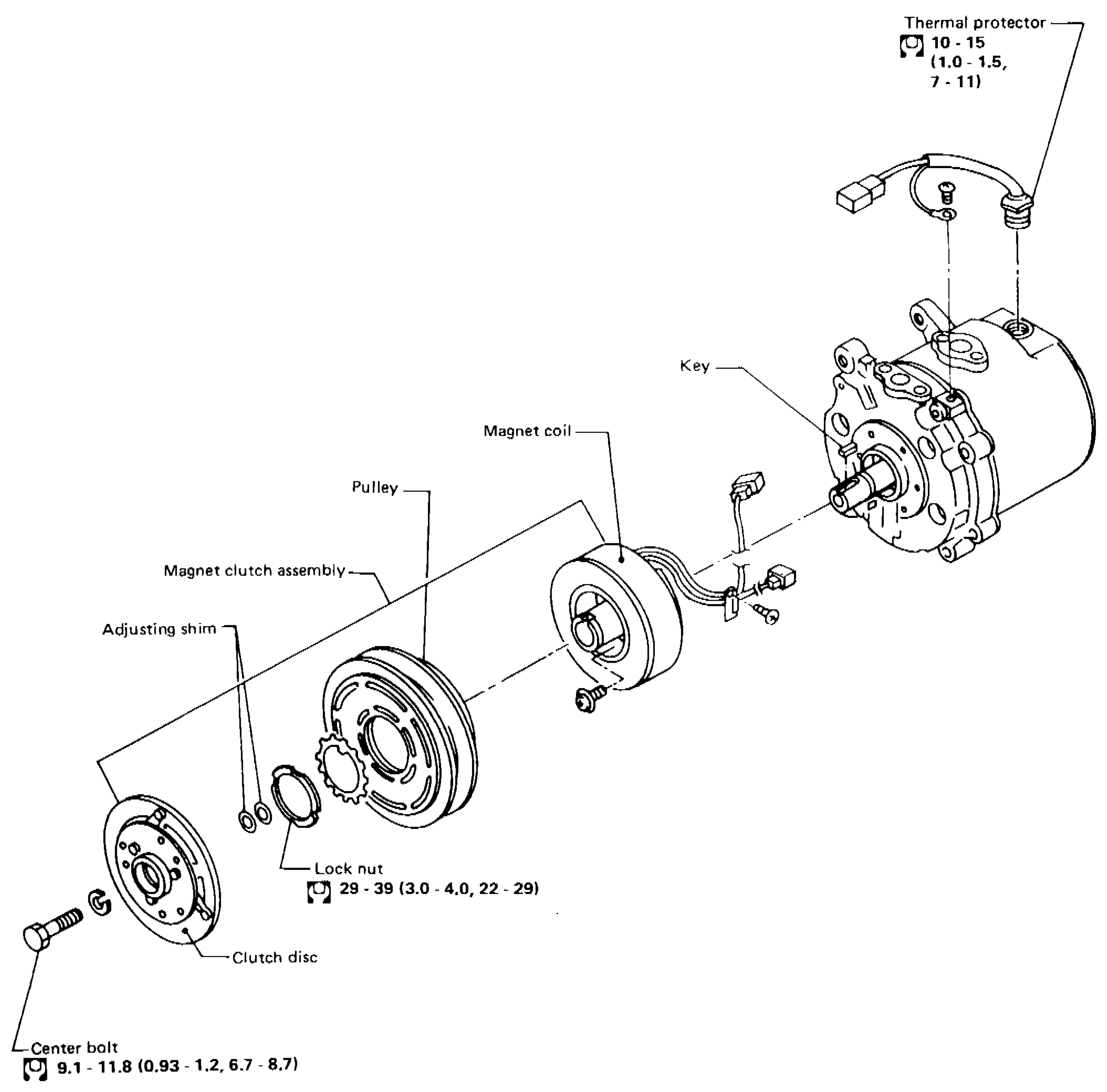 COMPRESSOR — Model NVR 140S (ATSUGI make) — Exploded view